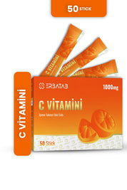 Erbatab C Vitamini 1000 Mg 50 Stick Saşe Askorbik Asit İçeren Takviye Edici Gıda
