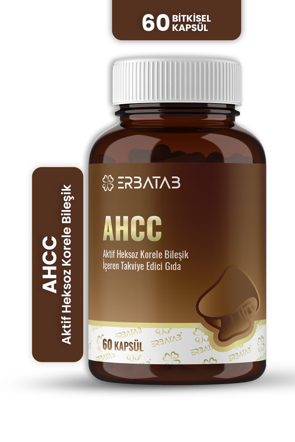 AHCC 60 Bitkisel Kapsül Shiitake Mantar Kaynaklı Takviye Edici Gıda