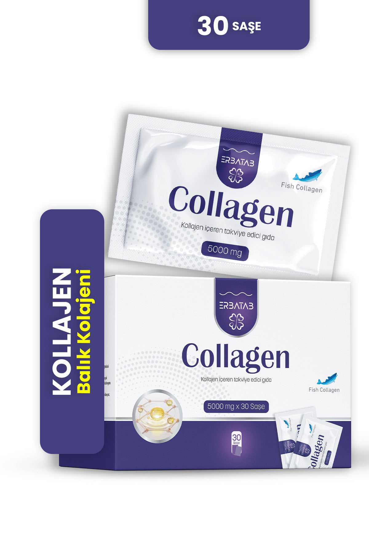 Erbatab Hidrolize Kollajen 5000 mg 30 Saşe