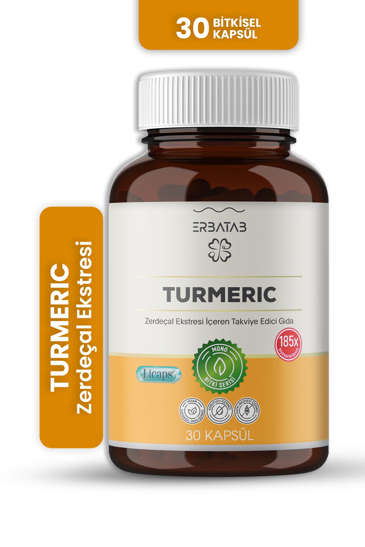 Erbatab Zerdeçal Curcumin Ekstresi 30 Kapsül Licap s®