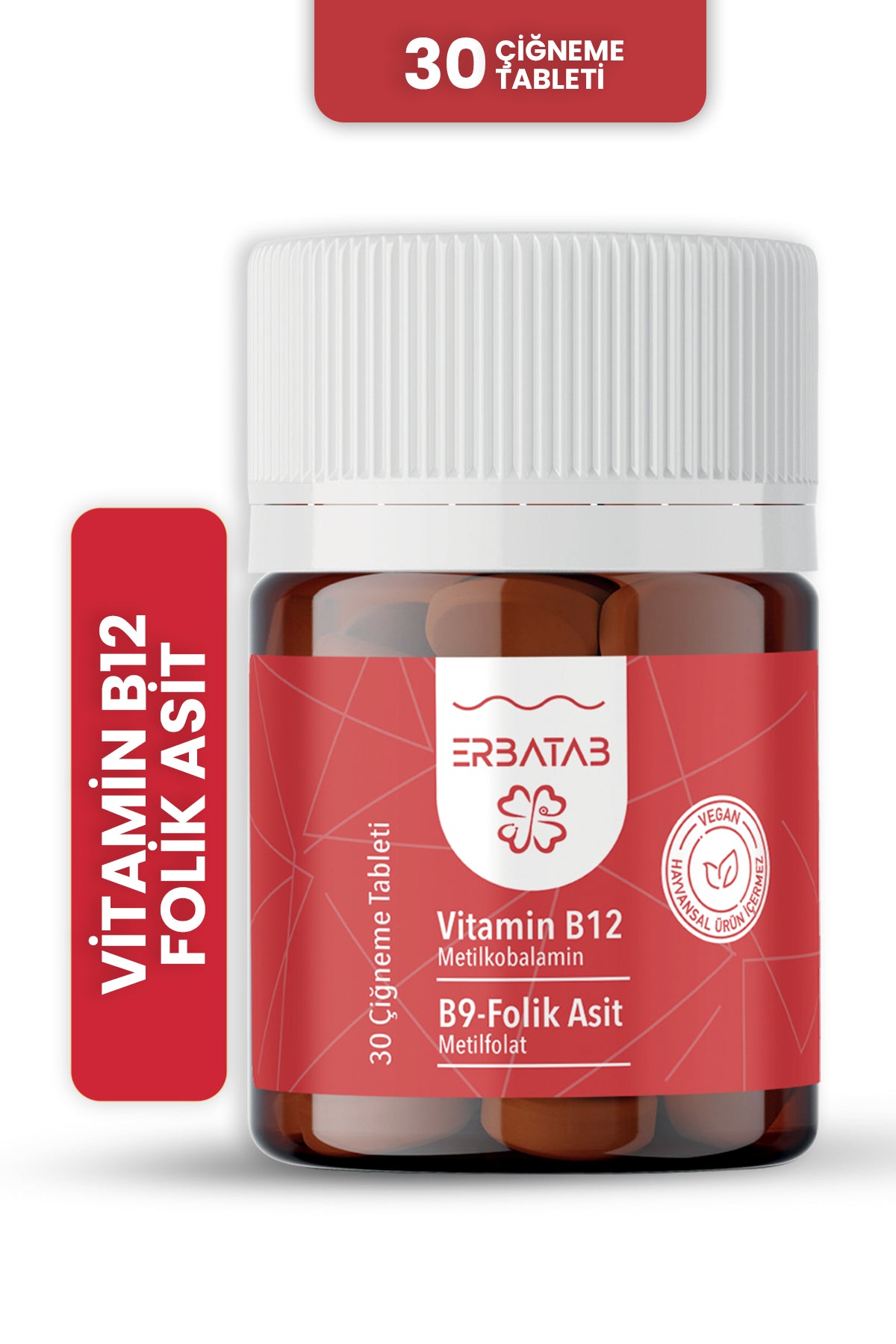 Erbatab Vitamin B12- Folik Asit B9-Metilkobalamin- Metilfolat