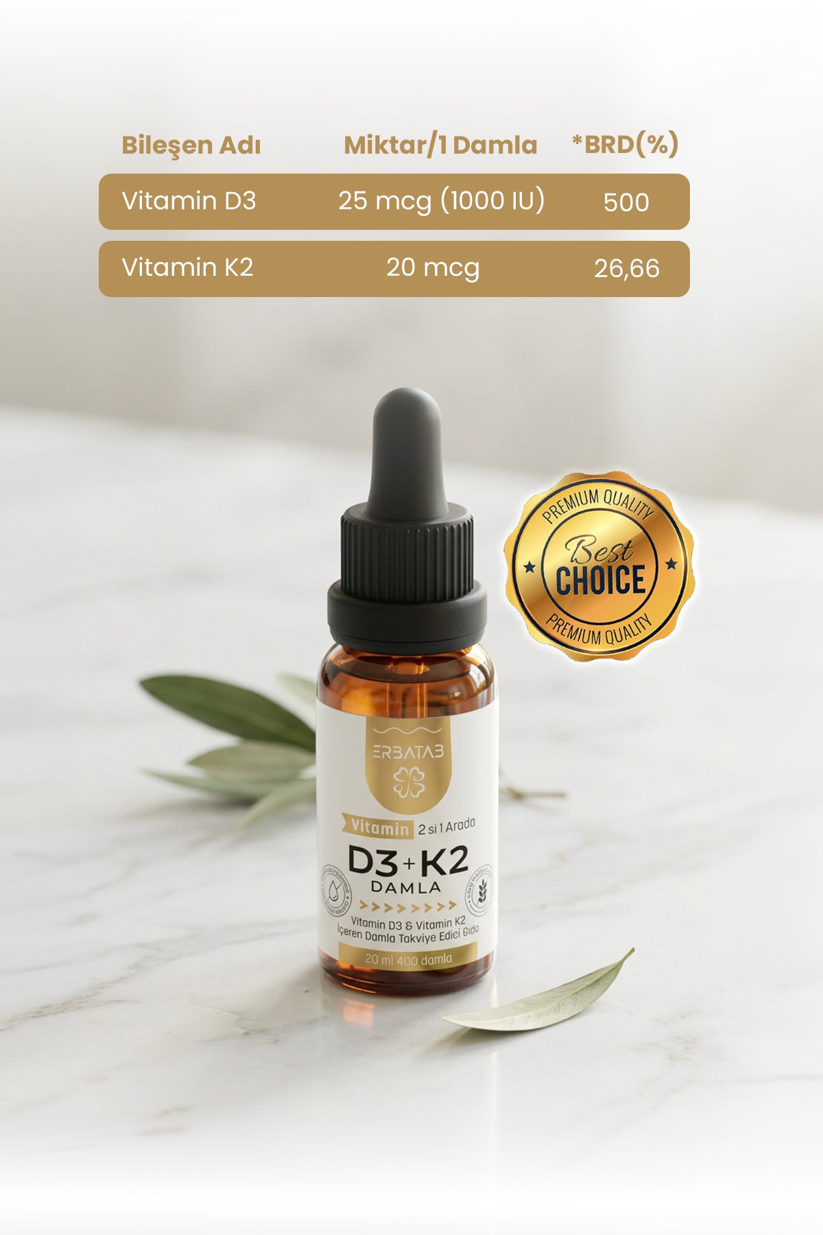 Erbatab D3 K2 20 ML