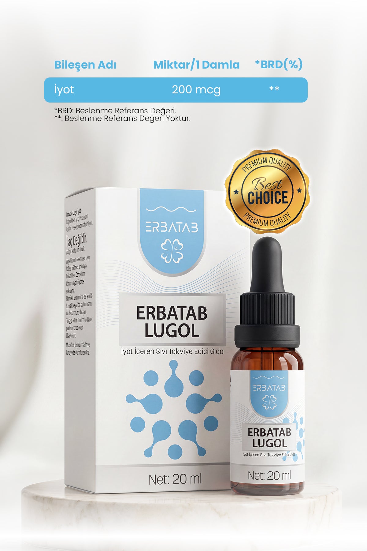 Erbatab Lugol İyot %2 20 ml