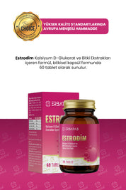 Erbatab Estrodim | 100 mg DIM | Kalsiyum D-Glukarat | Savoy Lahanası | Japon Poligonu | 60 Tablet