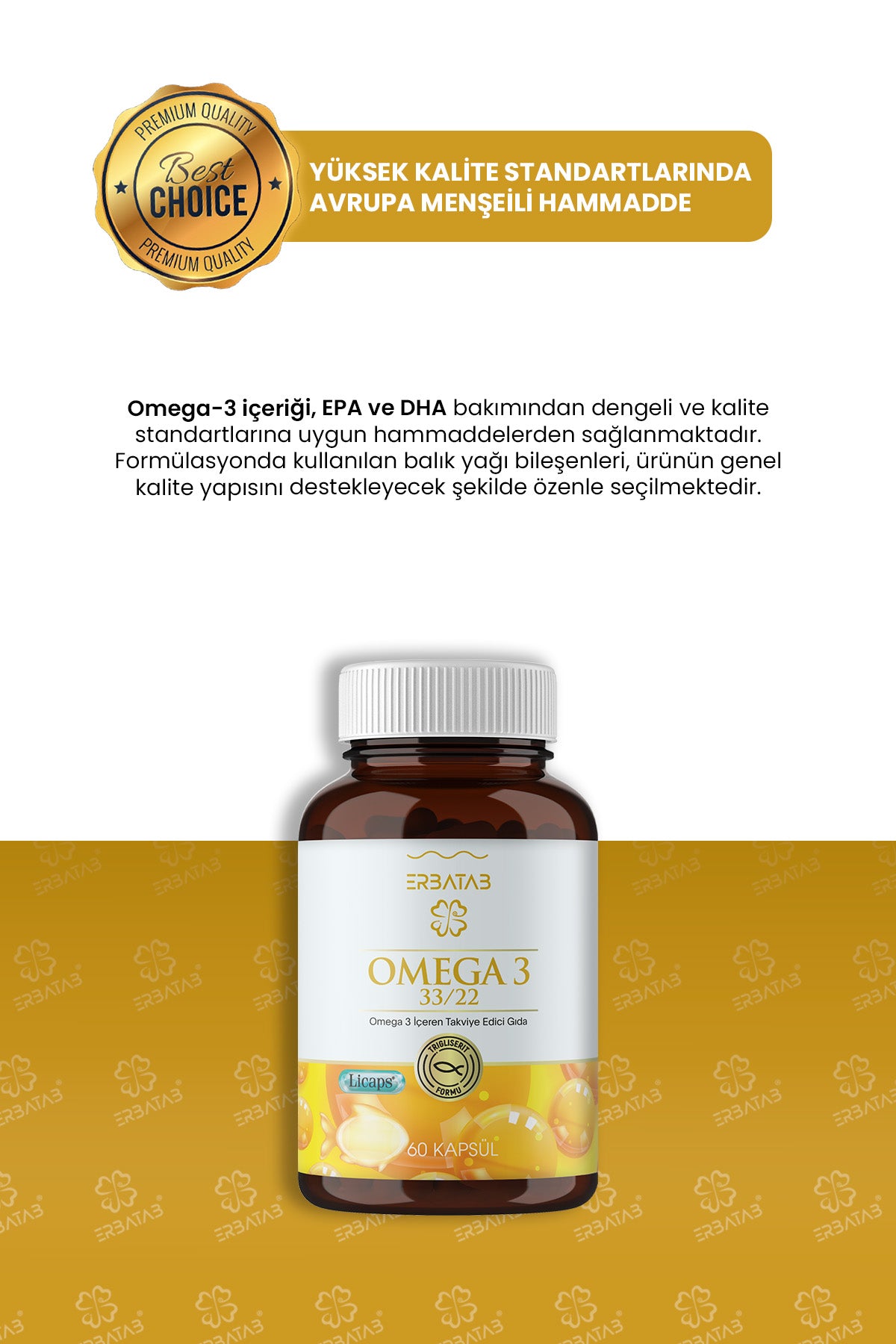 Erbatab Omega 60 Kapsül