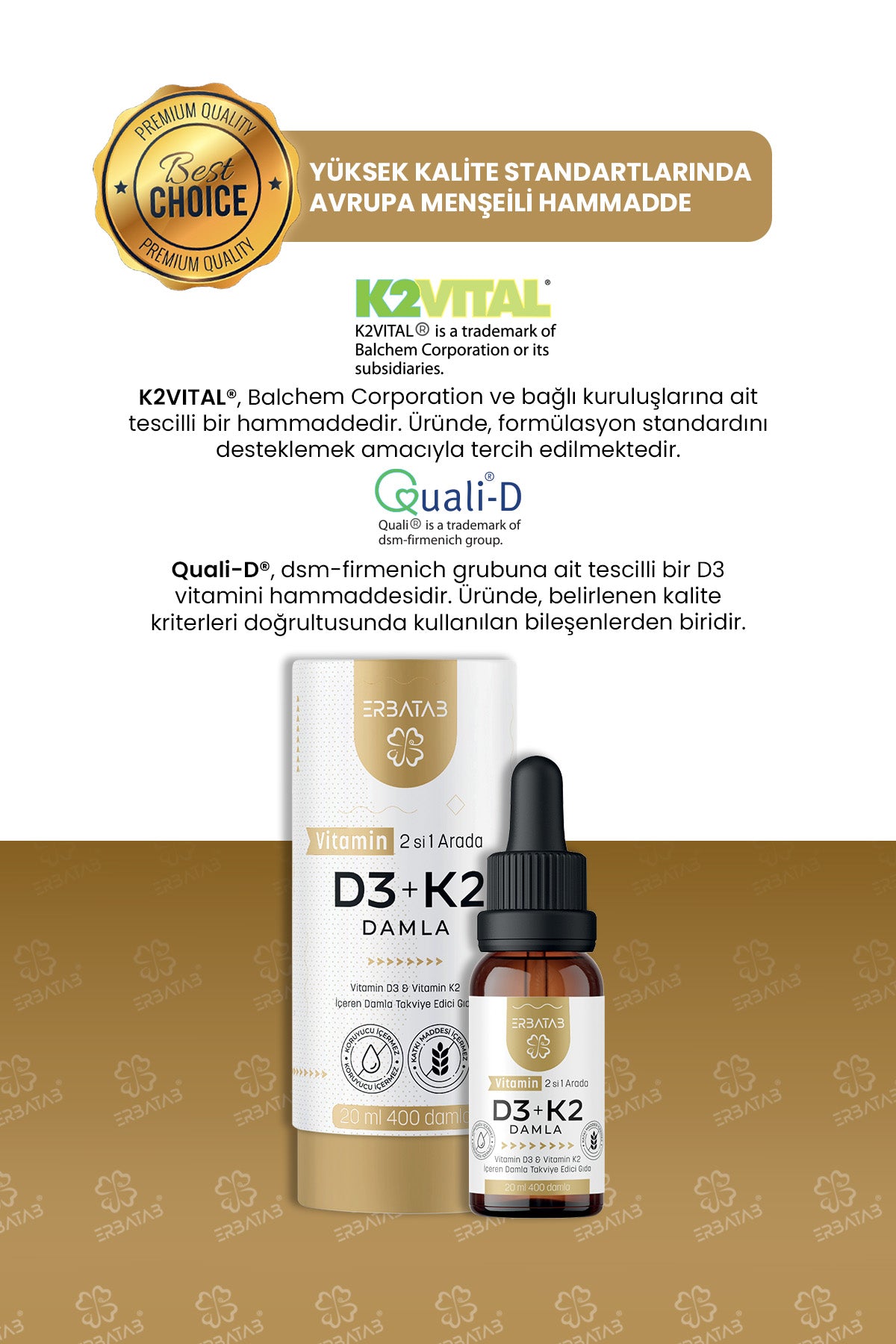 Erbatab D3 K2 20 ML