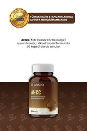 AHCC 60 Bitkisel Kapsül Shiitake Mantar Kaynaklı Takviye Edici Gıda