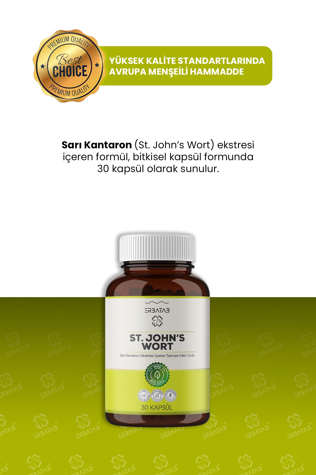 Erbatab Sarı Kantaron Ekstresi ST.John's Wort 30 K apsül