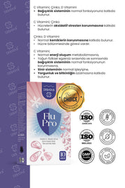 Erbatab Flu-Pro Vitamin C Vitamin D3  Çinko ve Kar amürver Ekstresi 10 Stick
