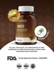 AHCC 60 Bitkisel Kapsül Shiitake Mantar Kaynaklı Takviye Edici Gıda