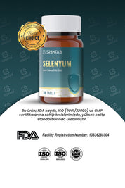 Erbatab Selenyum 200 Mcg 60 Tablet L-Selenometionin İçeren Takviye Edici Gıda