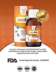 Erbatab Labex Kids Çinko Kekik Beta Glukan Karamür ver Çocuk Multivitamin Şurup 150 ML