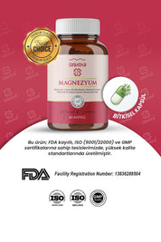 Erbatab Magnezyum 3 lü Form (Bisglisinat, Sitrat,  Malat) & Vitamin B2 , B3 , B6 - 60 Kapsül