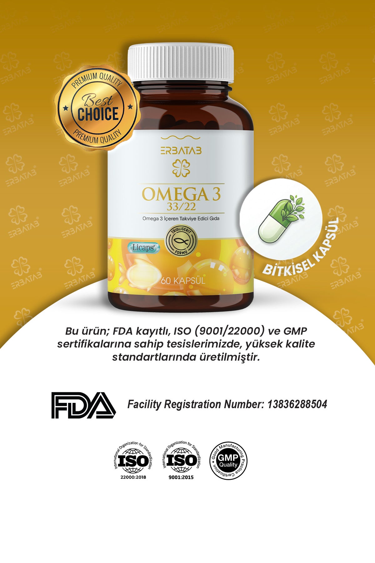 Erbatab Omega 60 Kapsül