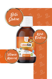 Erbatab Labex Kids Çinko Kekik Beta Glukan Karamür ver Çocuk Multivitamin Şurup 150 ML