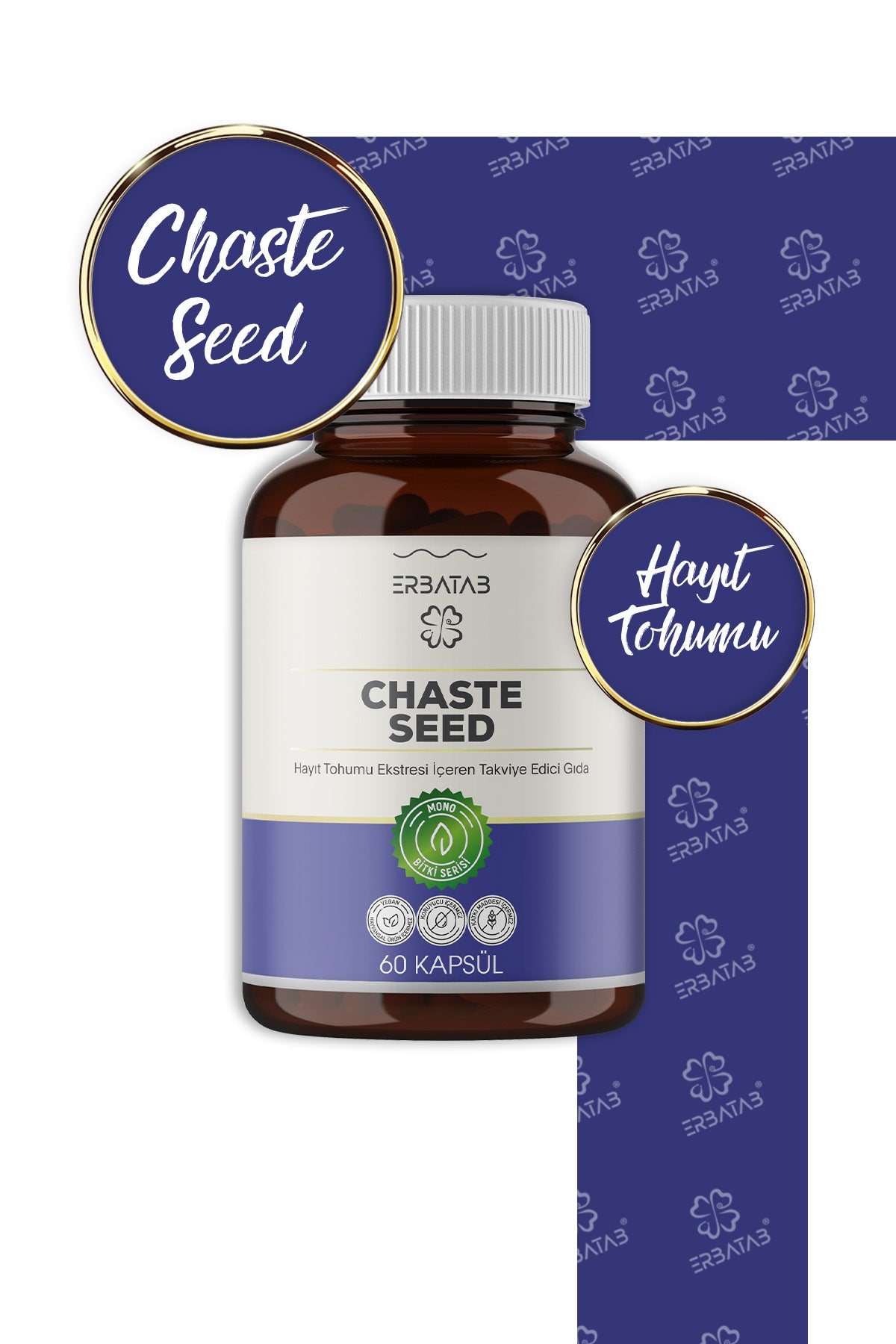 Erbatab Chaste Seed Hayıt Ekstresi 60 Kapsül
