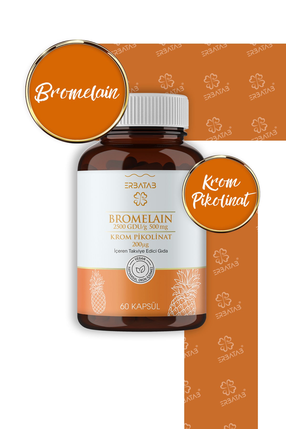 Erbatab Bromelain Krompikolinat 60 Kapsül