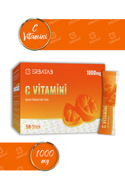 Erbatab C Vitamini 1000 Mg 50 Stick Saşe Askorbik Asit İçeren Takviye Edici Gıda