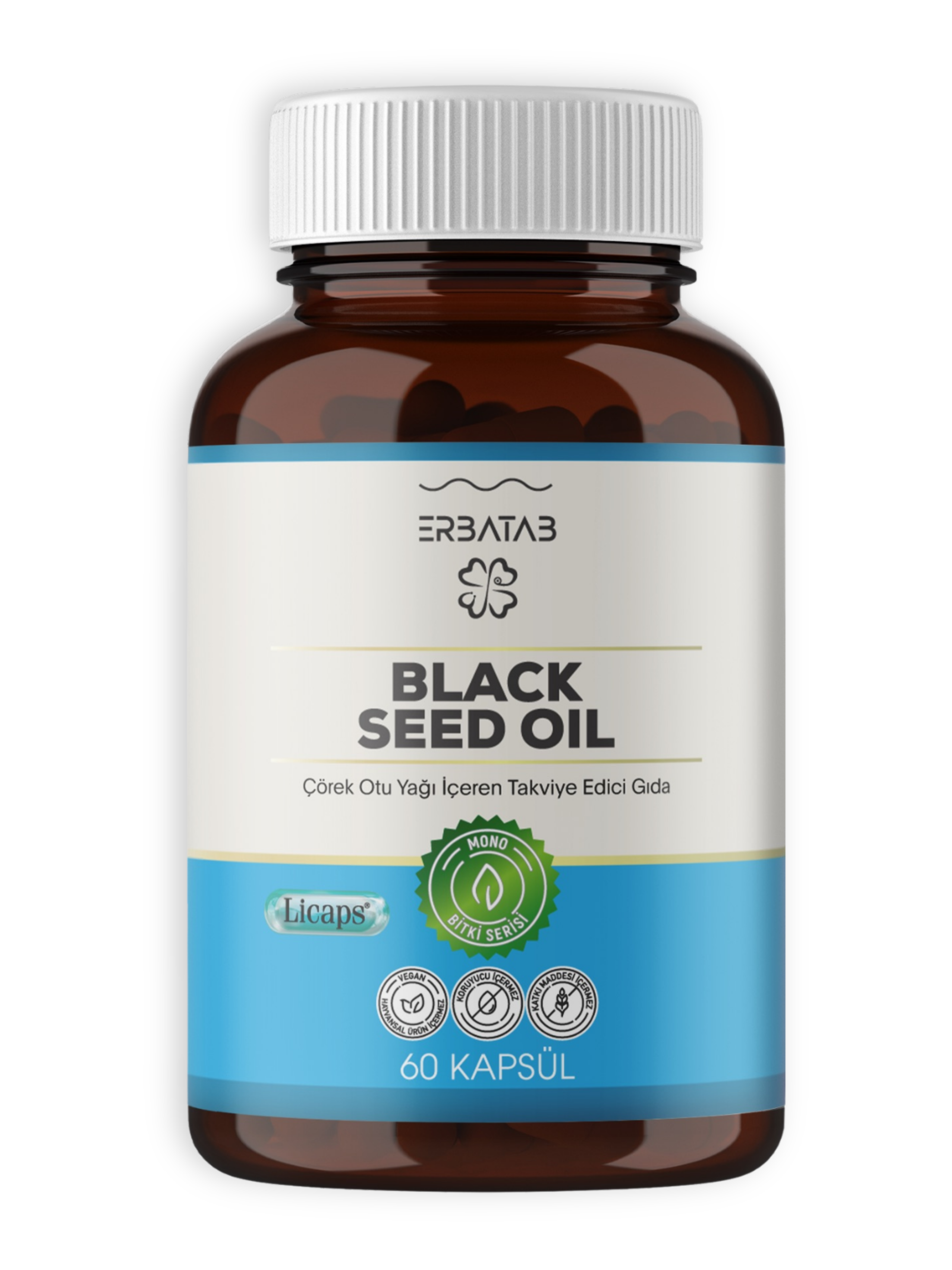 Erbatab Çörek Otu Yağı Black Seed Oil 60 Kapsül Li caps®