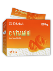 Erbatab C Vitamini 1000 Mg 50 Stick Saşe Askorbik Asit İçeren Takviye Edici Gıda