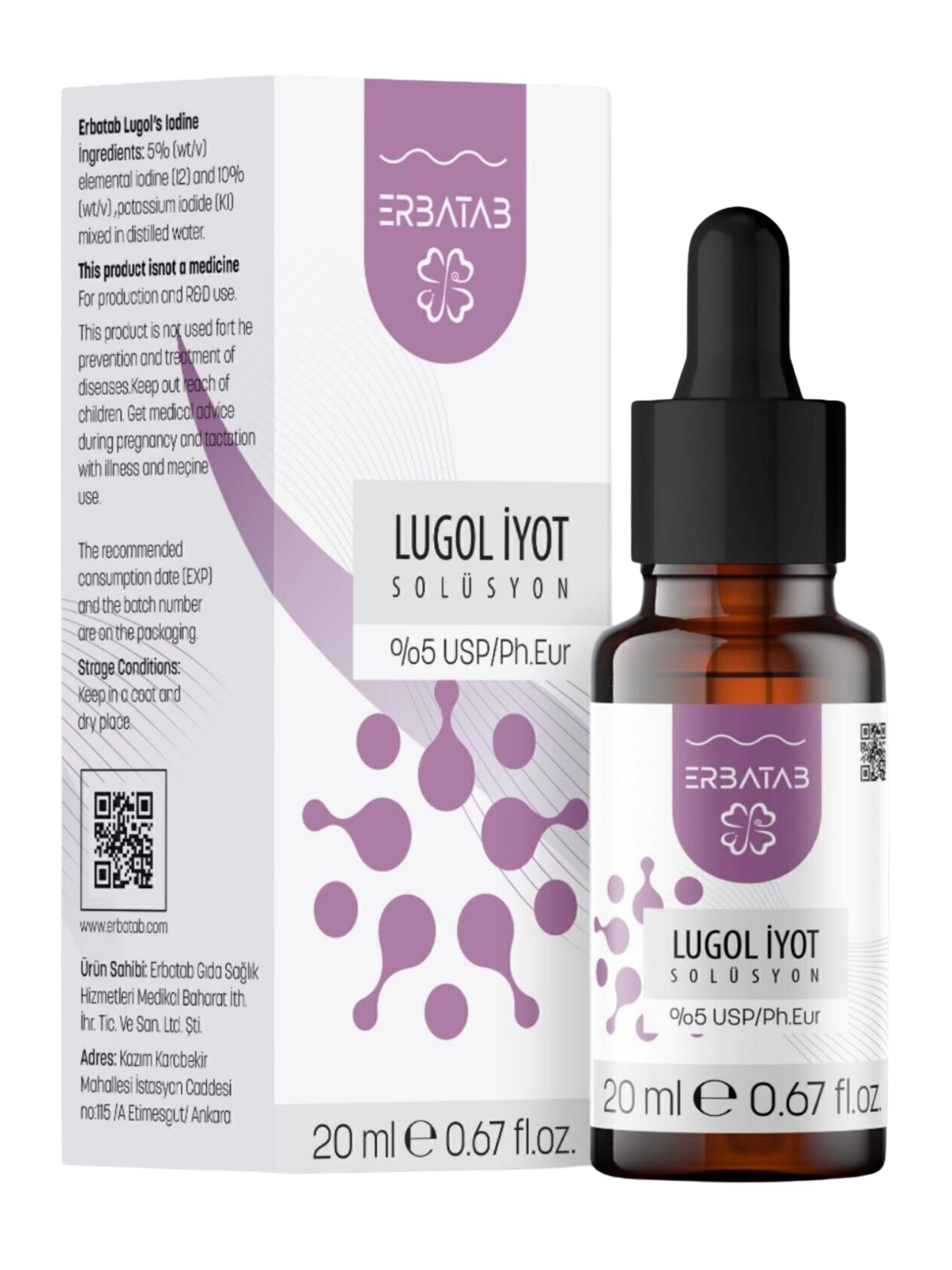 ERBATAB Lugol İyot %5 20 ml İY0002