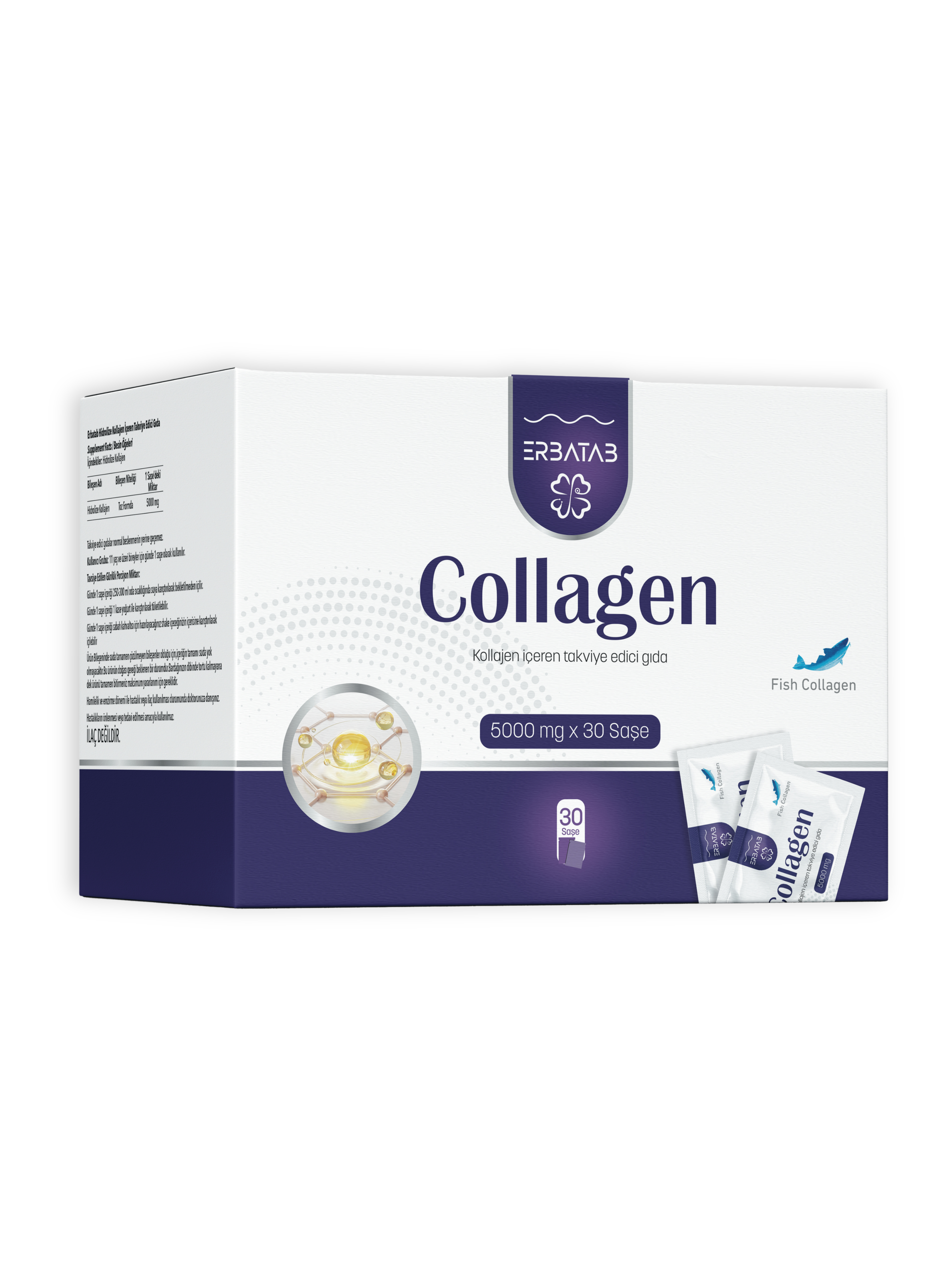 Erbatab Hidrolize Kollajen 5000 mg 30 Saşe