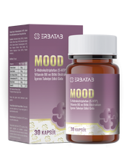 Erbatab Mood 5-HTP 30 Kapsül Passiflora, Valerian ve Melisa Ekstraktları İçeren Takviye Edici Gıda
