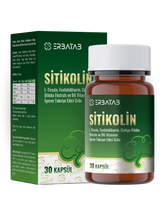 ERBATAB Sitikolin – L-Tirozin, Fosfatidilserin, Ginkgo Biloba Ekstraktı ve B6 Vitamini İçeren Takviye Edici Gıda – 30 Vcaps®
