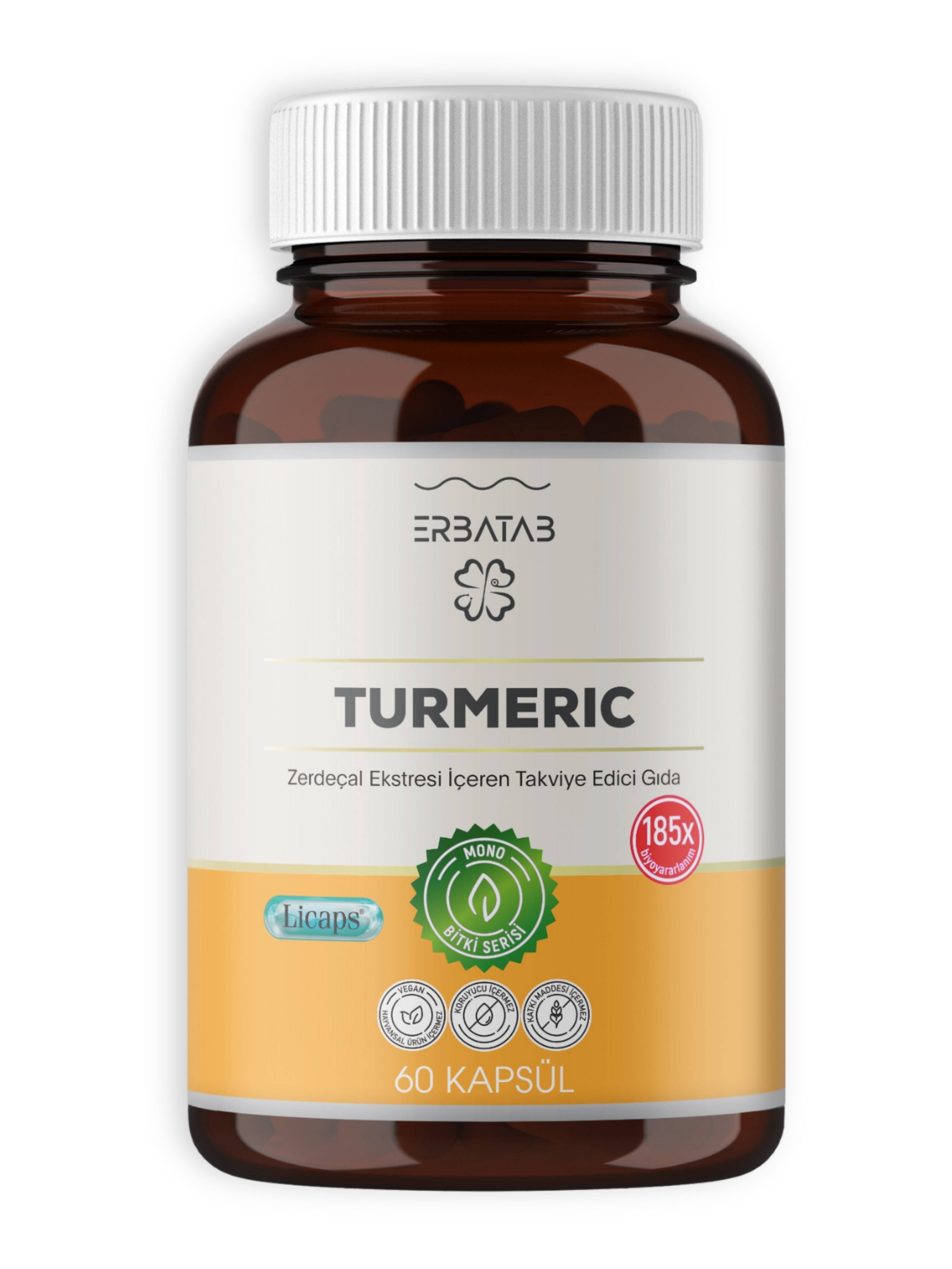 Erbatab Zerdeçal Curcumin Ekstresi 30 Kapsül Licap s®