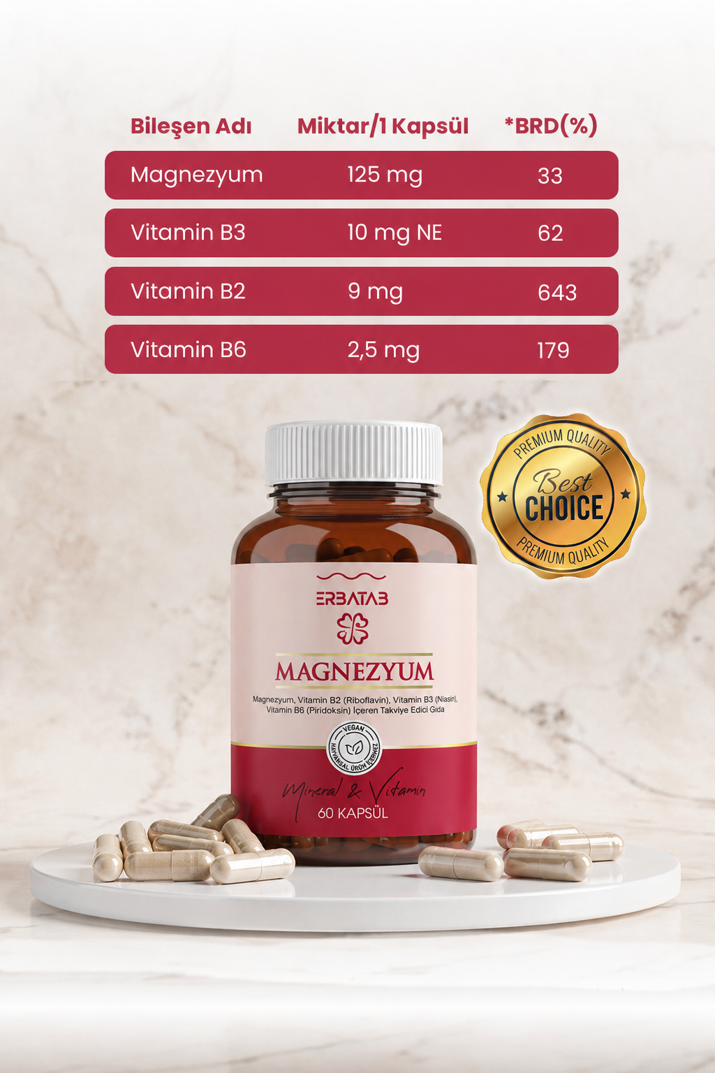 Erbatab Magnezyum 3' lü Form 2'li Set
