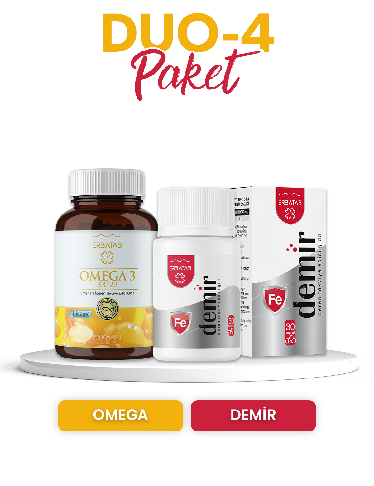 Erbatab Duo Paketi 4 Omega- Demir