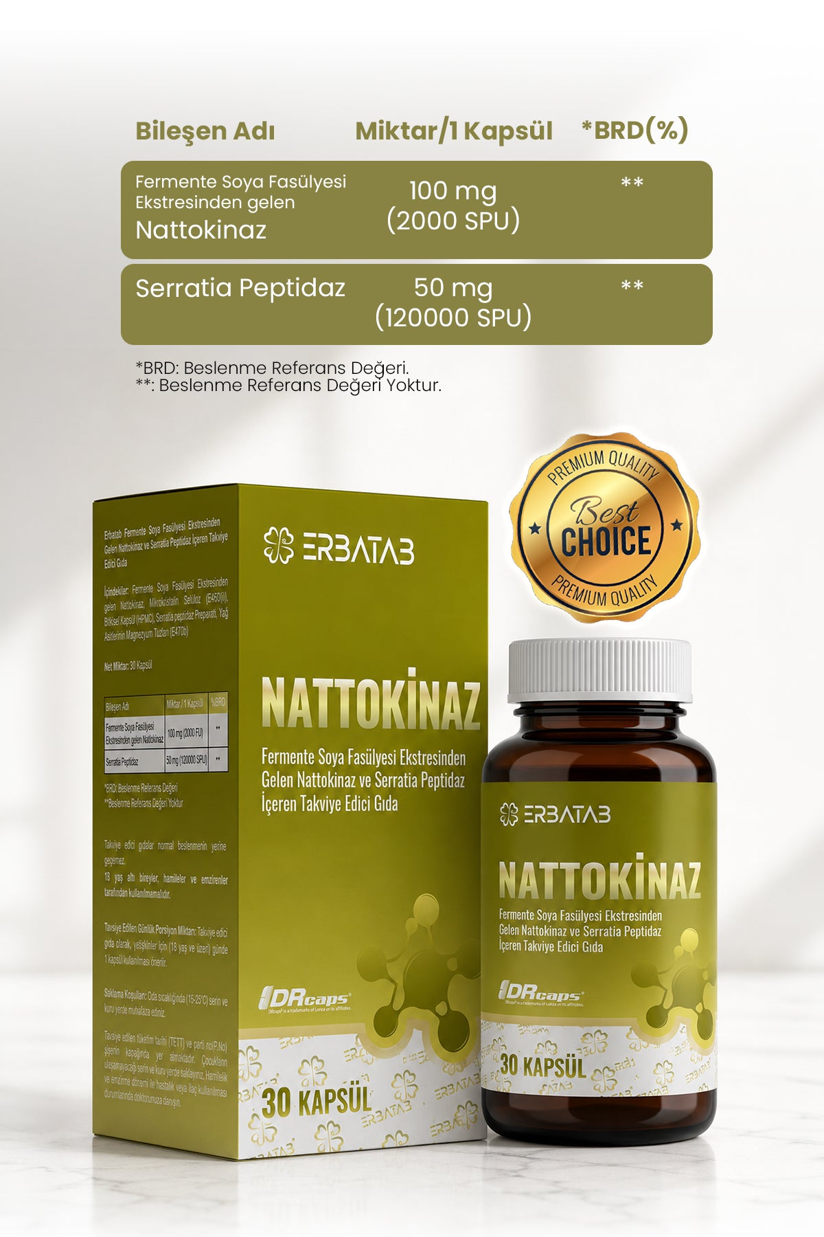 Erbatab Nattokinaz Takviye Edici Gıda