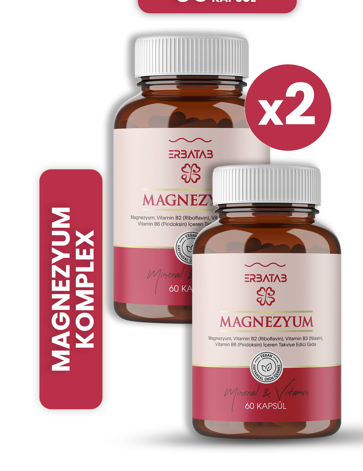 Erbatab Magnezyum 3' lü Form 2'li Set
