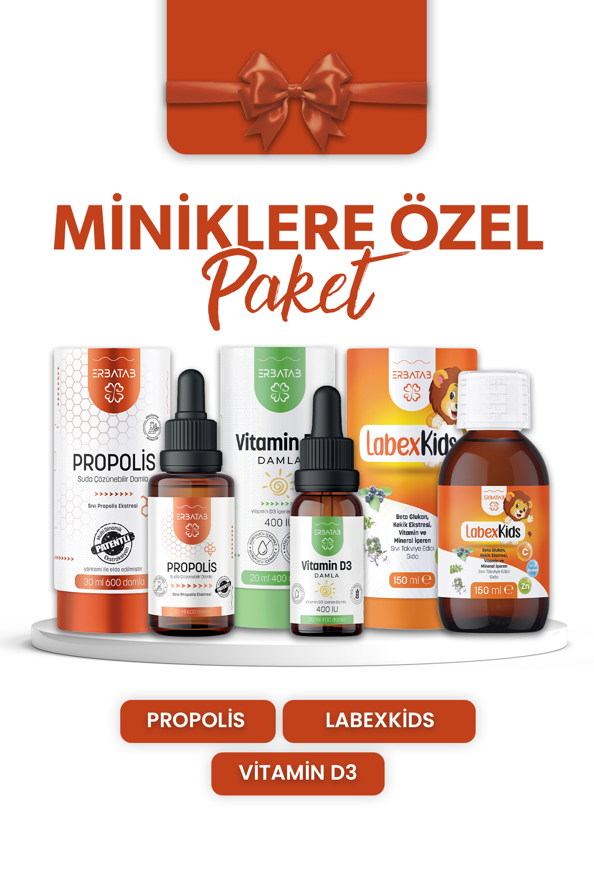 Miniklere Özel Paket (Propolis, Vitamin D3, LabexKids)